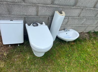 Toilet, Basin, Hand Dryer