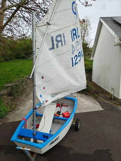Optimist sailing boat