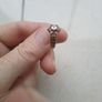 Garnet 9K gold ring with central diamond Image 5