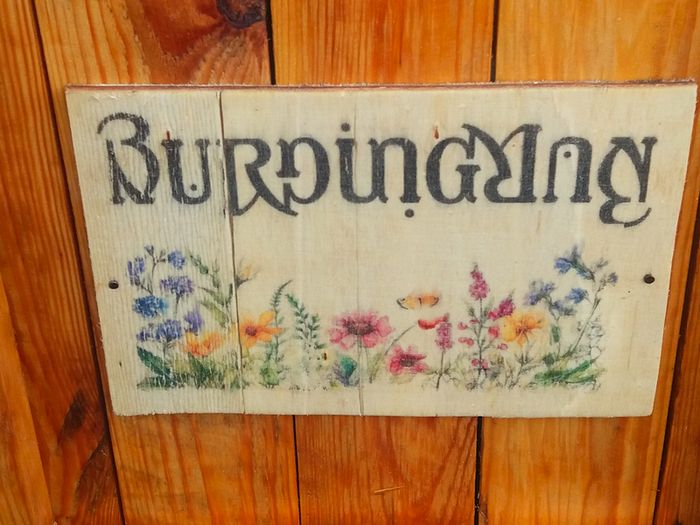 Rustic Burning Man Wood Art Wall Sign / Plaque