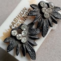 Genuine Vintage French Diamante Earrings