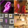 Signs for Bedroom, LED Lightning Neon Sign, Lightning Bolt Wall Decorative Neon Sign, Battery or USB Operated Light Up Neon Sign, Lightning Bolt Neon Lights for Bedroom Image 3