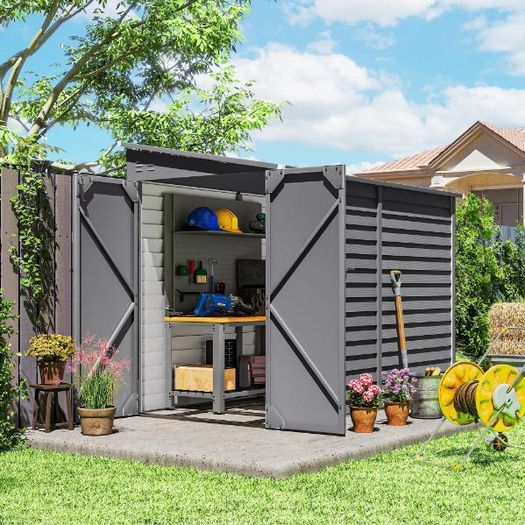 Galvanised Metal Garden Shed 5 x 9ft