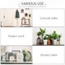 Entryway Console Table Desk with Drawers, Toughened Glass Shelf, 3D Wood Grain (FREE SHIPPING) Image 6