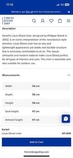 Kartell Louis Ghost Armchair
