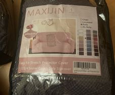 Grey stretch sofa cover 3 seater