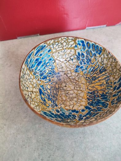 Thai Coconut Shell shell available - Farang Colour Name: Dark Blue and Gold