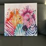 Zebra diamond picture on canvas Image 3