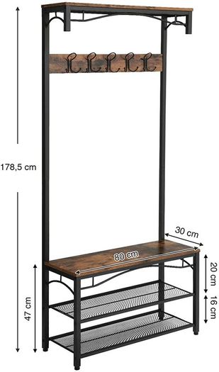 New Industrial Hallway Bedroom Coat Rack - FREE P&P