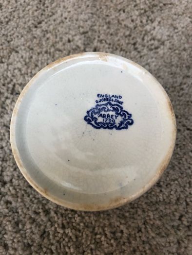 Antique George Jones The Abby Blue Jam Jar