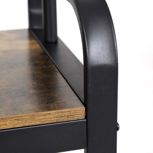 Industrial Style  Coat Rack Wardrobe & Bench Create a spring-like, inviting entrance area with this coat rack with bench that warmly welcomes your guests.