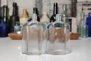 368 - Set of 2 Vintage Collectible Decorative Clear Glass Small Perfume Bottles