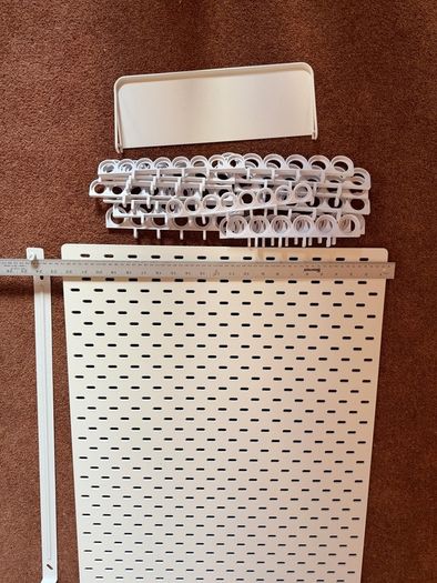 IKEA Skadis Pegboard Organizer with Warhammer Paint Racks