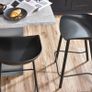 Two Black Bar Stools Image 4