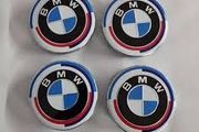 bmw center caps 68mm 50 year anniversary