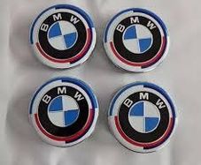 bmw center caps 68mm 50 year anniversary