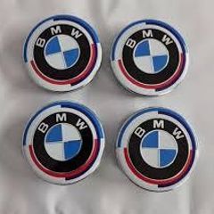 bmw center caps 68mm 50 year anniversary