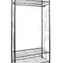 BRAND NEW Black Metal Garment Rack Stand for Bedroom with Storage Shelves 2 Shelf Image 4
