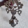 Kohl bottle in nickel plated metal Beaute Small, Eye Liner Powder Box ,kohl bottle in nickel,plated metal from the early 20th century decorated with a tree of life. Image 4
