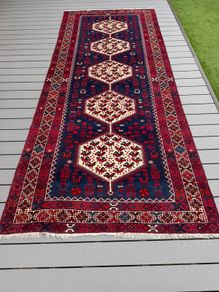 Striking Persian Malayer Runner | Hand-Knotted Wool | 367cm X 152cm