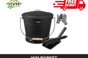 Fireplace Ash Bucket Set 9.8L with Lid