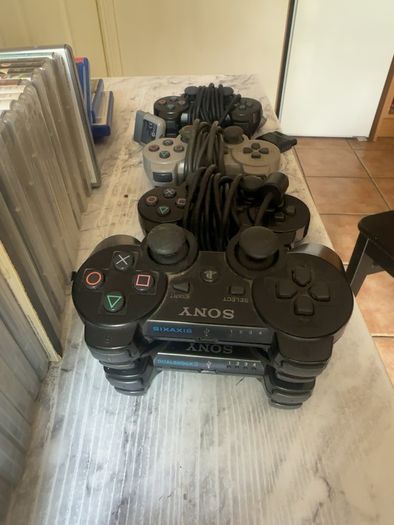 Stored consoles and games
