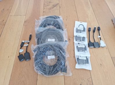 DVI and display port cables and adapters