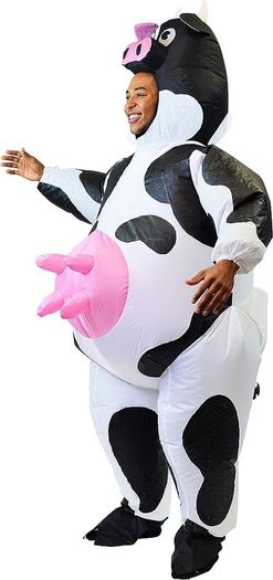 Creations Cow Inflatable Costume Air Blow-up Deluxe Halloween Cow Costume