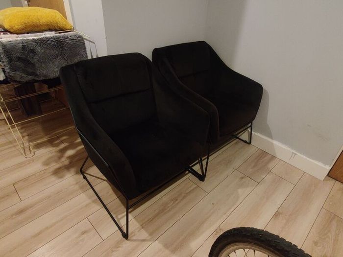 Klaus accent chairs. Black pair.
