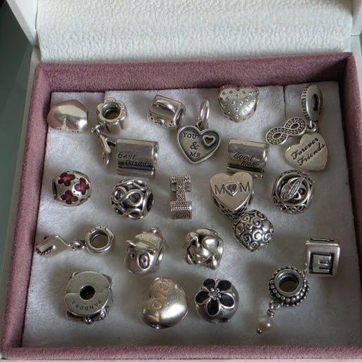 Genuine Pandora charms/clips 10e each all in good condition