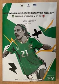 2024 Republic of Ireland v Wales - UEFA Women's European Qualifier Play-off Match Programme