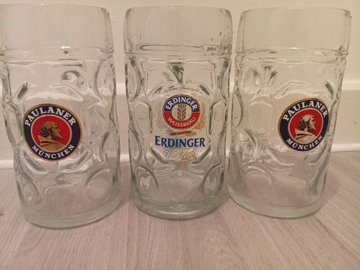 Original Erdinger Weissbrau 1litre Beer Glasses