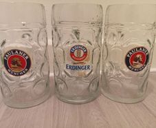 Original Erdinger Weissbrau 1litre Beer Glasses