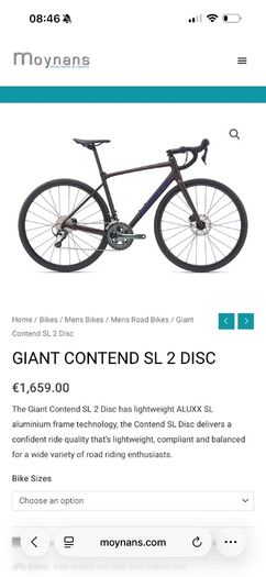 Giant Contend SL 2 Disk Road Bike
