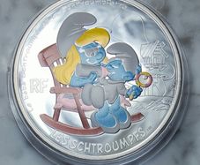 France 50 Euro Silver (.900) Uncirculated Coin 2020 - Baby Smurf - The Smurfs