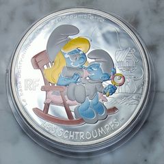 France 50 Euro Silver (.900) Uncirculated Coin 2020 - Baby Smurf - The Smurfs