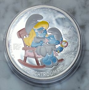 France 50 Euro Silver (.900) Uncirculated Coin 2020 - Baby Smurf - The Smurfs