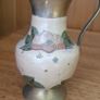 Vintage Enamelled Brass Vase and Jug Image 4