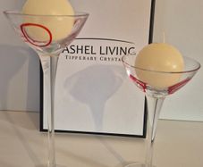Cashel Living by Tipperary Crystal Candleholders including candles