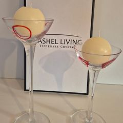 Cashel Living by Tipperary Crystal Candleholders including candles