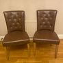 Westbury Rustic Oak Uph Chair - Tan Faux Leather (Pair) Image 2