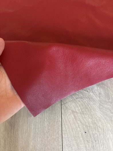 Red upholstery leather