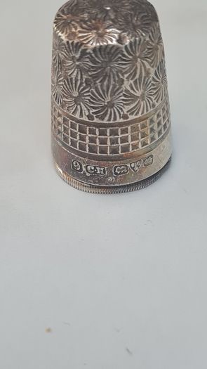 Antique silver thimble