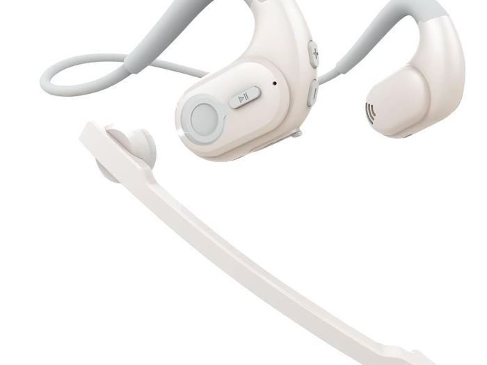 Giveet Bluetooth 5.3 Headset with Detachable Microphone, Wireless Headset w/DSP Noise Cancelling Mic for Phone PC Laptop, Open Ear Comfort Headphones for Office Home Working Driving Running, 12 Hrs