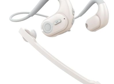 Giveet Bluetooth 5.3 Headset with Detachable Microphone, Wireless Headset w/DSP Noise Cancelling Mic for Phone PC Laptop, Open Ear Comfort Headphones for Office Home Working Driving Running, 12 Hrs