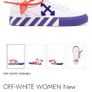 Off-White/White & Purple Sneakers Image 9