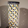 Tall Ceramic Vase Lattice Design, Pierced Bohemian Design  ..  HALF PRICE NOW Image 6