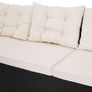 Polyrattan Corner Lounge Garden Furniture Set with WPC Dining Table  Weatherproof Outdoor Corner Sofa Seating Set for Garden, Patio or Balcony  Cream or Grey Image 8