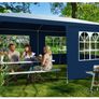 Gazebo 3 x 6 m UV Protection Water-Repellent 6 Side Panels Marquee Party Tent Window Garden Tent Solid Image 2
