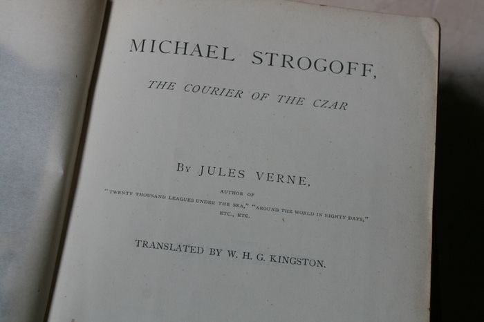 JULES VERN Michael Strogoff The Courier of the Czar by Jules Verne - 1st British - 1877 -Vintage "Around the world in 80 days" Jules Verne
